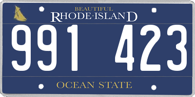 RI license plate 991423