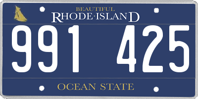 RI license plate 991425
