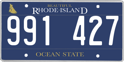 RI license plate 991427