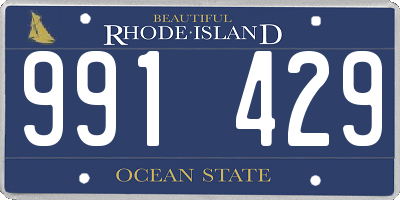 RI license plate 991429