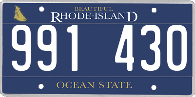 RI license plate 991430