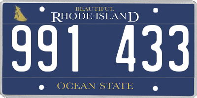 RI license plate 991433