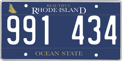 RI license plate 991434