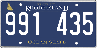 RI license plate 991435