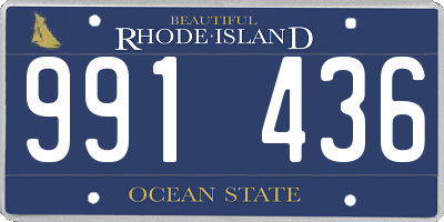 RI license plate 991436
