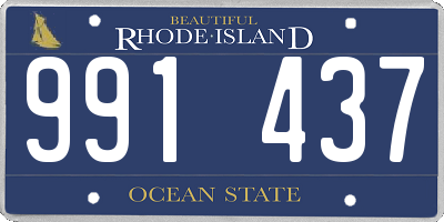 RI license plate 991437