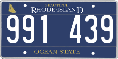 RI license plate 991439