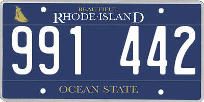 RI license plate 991442