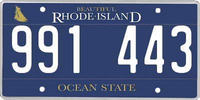 RI license plate 991443