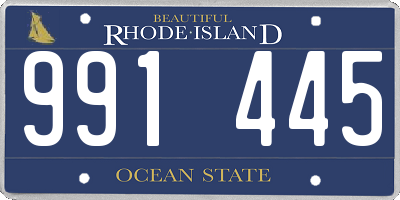 RI license plate 991445