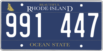 RI license plate 991447