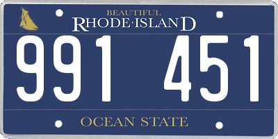 RI license plate 991451