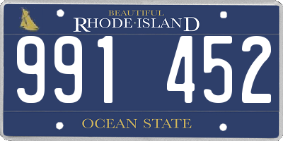 RI license plate 991452