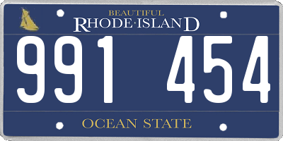 RI license plate 991454