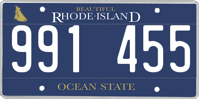 RI license plate 991455