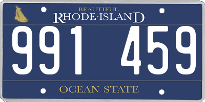 RI license plate 991459