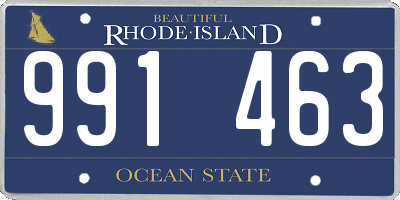 RI license plate 991463