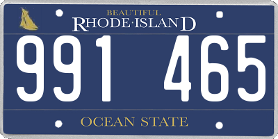 RI license plate 991465