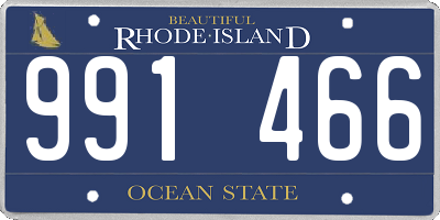 RI license plate 991466