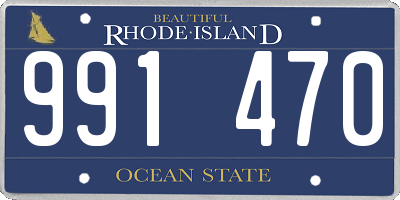 RI license plate 991470