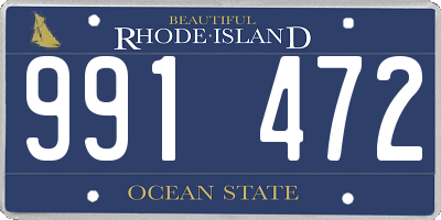 RI license plate 991472
