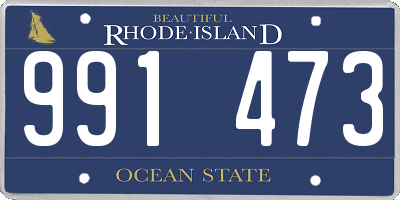 RI license plate 991473