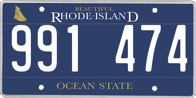 RI license plate 991474