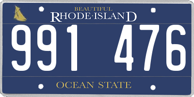 RI license plate 991476