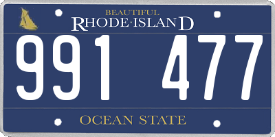 RI license plate 991477