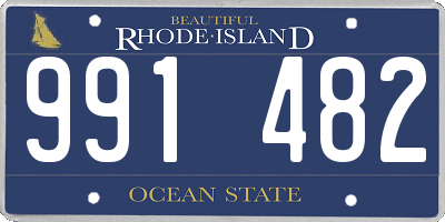 RI license plate 991482