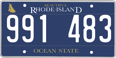 RI license plate 991483