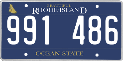 RI license plate 991486