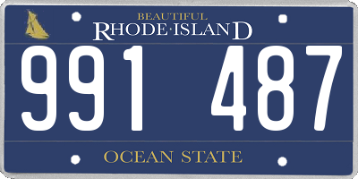 RI license plate 991487