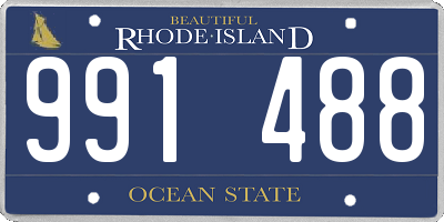 RI license plate 991488