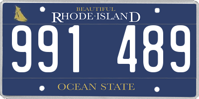 RI license plate 991489