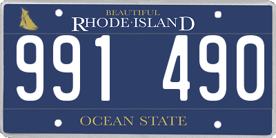 RI license plate 991490