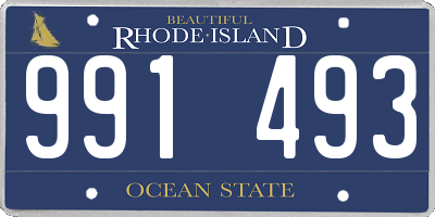 RI license plate 991493