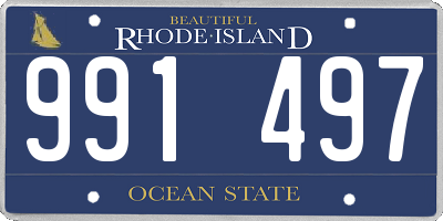 RI license plate 991497