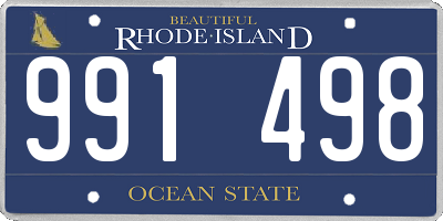 RI license plate 991498