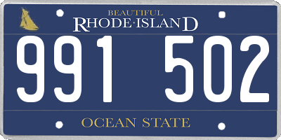 RI license plate 991502