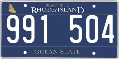 RI license plate 991504