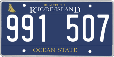 RI license plate 991507