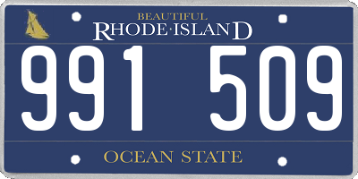 RI license plate 991509