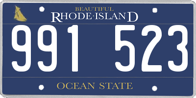 RI license plate 991523
