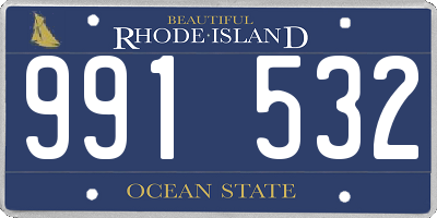 RI license plate 991532