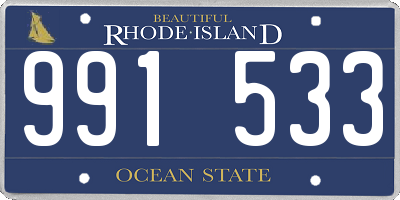 RI license plate 991533