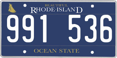 RI license plate 991536