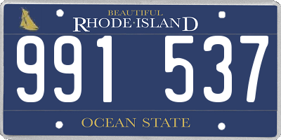 RI license plate 991537