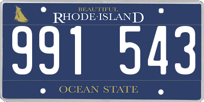 RI license plate 991543