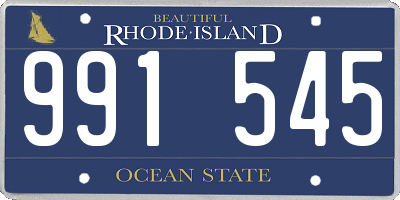 RI license plate 991545